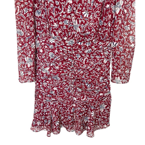 VERONICA BEARD, Women’s ‘Rosalia’ Silk Mini Dress in ‘Cranberry’ - Red, Size 4 - Picture 11 of 16